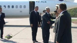 Predsednik Srbije Boris Tadić posetio je aerodorom "Morava" kod Kraljeva